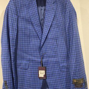 Jack Victor District Check Regular Fit Sport Coat - 40R